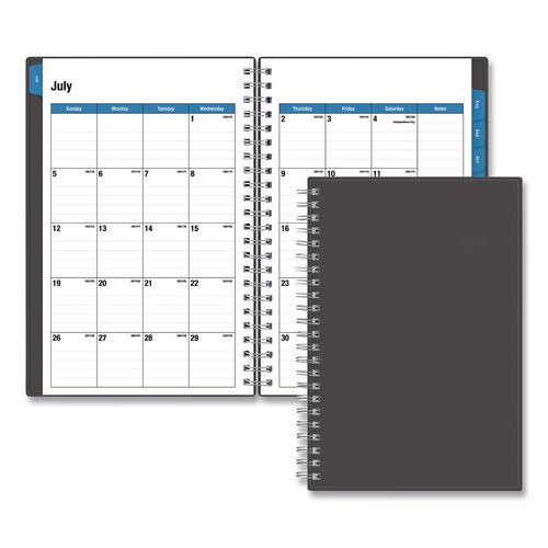 Collegiate Academic Year Weekly/monthly Planner, 8 X 5, Gray Cover, 12-month (july To June): 2026 To 2027