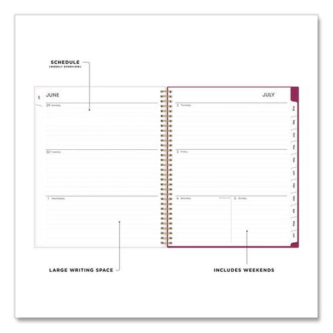 Mahalo Academic Year Weekly/monthly Planner, Multicolor Flower Cover, 11 X 8.5, 12-month (july To June): 2026 To 2027