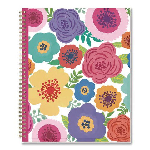 Mahalo Academic Year Weekly/monthly Planner, Multicolor Flower Cover, 11 X 8.5, 12-month (july To June): 2026 To 2027