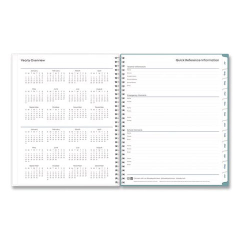 Teacher Dots Academic Year Weekly And Monthly Planner, 8 Classes, Multicolor Cover, 11 X 8.5, 12-month (july-june), 2026-2027