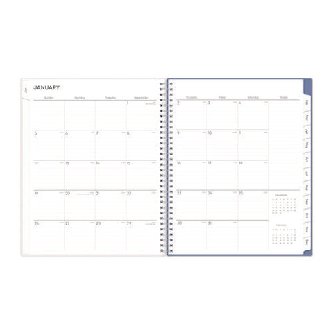 Lindley Weekly/monthly Planner, Floral Artwork, 11 X 8.5, White/blue/green Cover, 12-month (jan To Dec): 2025