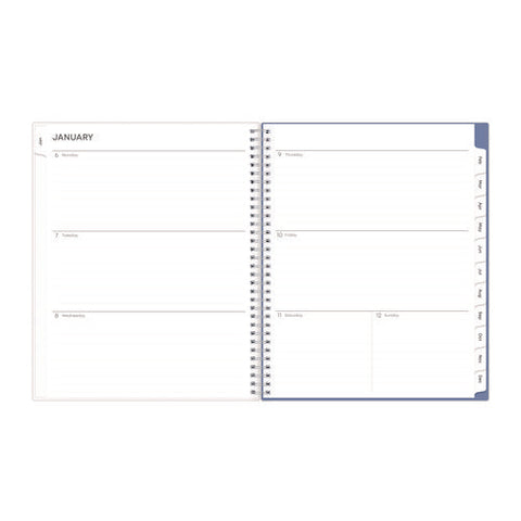 Lindley Weekly/monthly Planner, Floral Artwork, 11 X 8.5, White/blue/green Cover, 12-month (jan To Dec): 2025