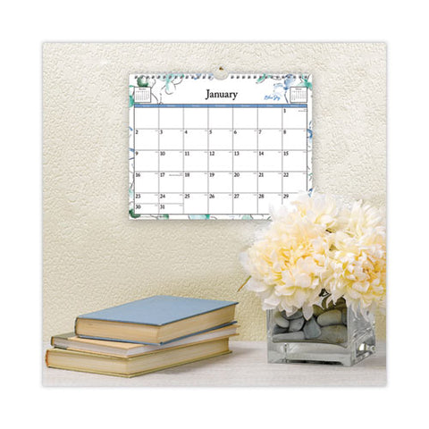 Lindley Wall Calendar, Floral Artwork, 11 X 8.75, White/multicolor Sheets, 12-month (jan To Dec): 2025