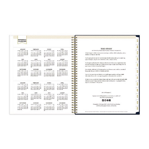 Day Designer Peyton Create-your-own Cover Weekly/monthly Planner, Floral Artwork, 11 X 8.5, Navy, 12-month (jan To Dec): 2025