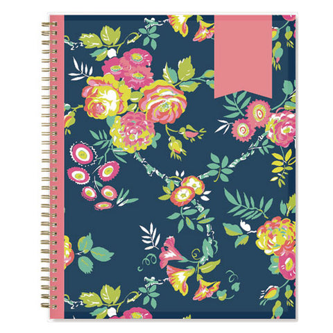 Day Designer Peyton Create-your-own Cover Weekly/monthly Planner, Floral Artwork, 11 X 8.5, Navy, 12-month (jan To Dec): 2025