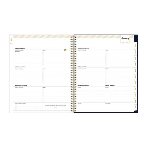 Day Designer Peyton Create-your-own Cover Weekly/monthly Planner, Floral Artwork, 11 X 8.5, Navy, 12-month (jan To Dec): 2025