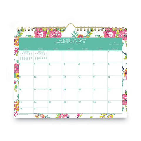 Day Designer Peyton Wall Calendar, Floral Artwork, 11 X 8.75, White/multicolor Sheets, 12-month (jan To Dec): 2025