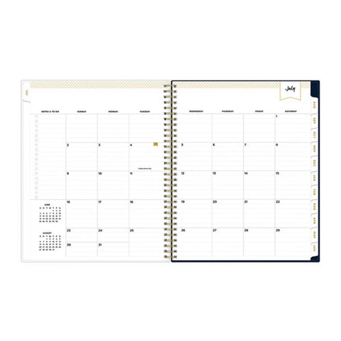 Day Designer Peyton Create-your-own Cover Weekly/monthly Planner, Floral, 11 X 8.5, Navy, 12-month (july To June): 2024-2025