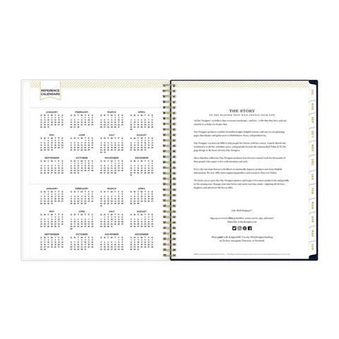 Day Designer Peyton Create-your-own Cover Weekly/monthly Planner, Floral, 11 X 8.5, Navy, 12-month (july To June): 2024-2025