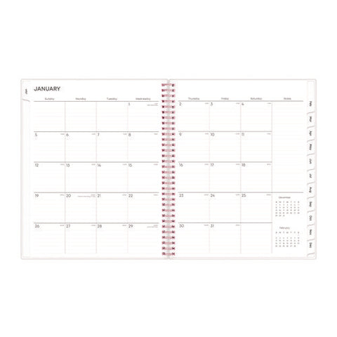 Joselyn Weekly/monthly Planner, Floral Artwork, 11 X 8.5, Pink/peach/black Cover, 12-month (jan To Dec): 2025