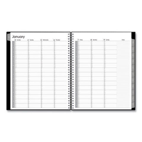 Enterprise Weekly Appointment Planner, 11 X 8.5, Black Cover, 12-month (jan To Dec): 2025