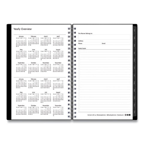 Enterprise Weekly/monthly Planner, 8 X 5, Black Cover, 12-month (jan To Dec): 2025