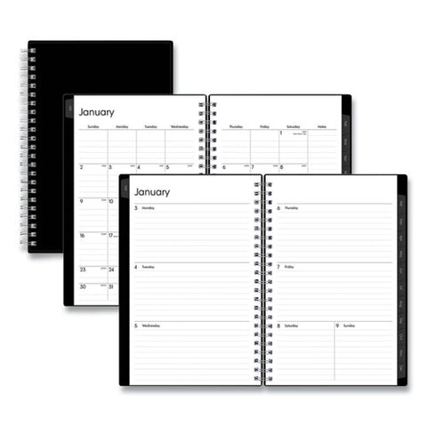 Enterprise Weekly/monthly Planner, 8 X 5, Black Cover, 12-month (jan To Dec): 2025