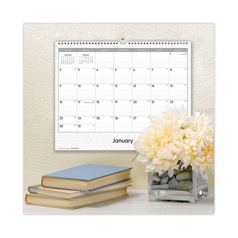 Enterprise Wall Calendar, Geometric Artwork, 15 X 12, White/gray Sheets, 12-month (jan To Dec): 2025