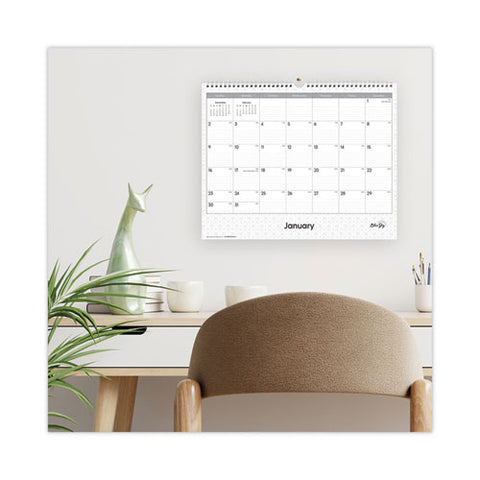 Enterprise Wall Calendar, Geometric Artwork, 15 X 12, White/gray Sheets, 12-month (jan To Dec): 2025