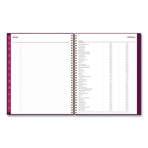 Gili Weekly/monthly Planner, Jewel Tone Artwork, 11 X 8.5, Plum Cover, 12-month (jan To Dec): 2025