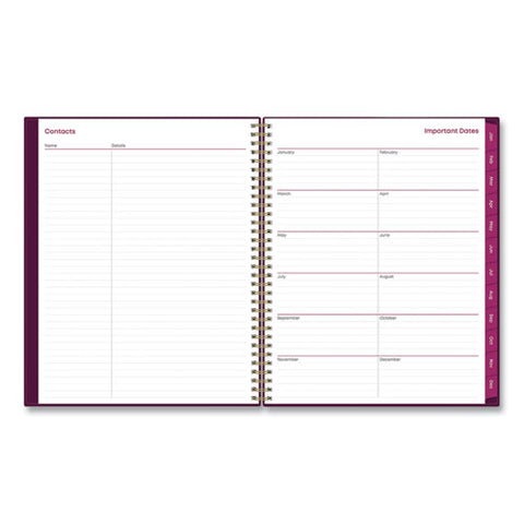 Gili Weekly/monthly Planner, Jewel Tone Artwork, 11 X 8.5, Plum Cover, 12-month (jan To Dec): 2025