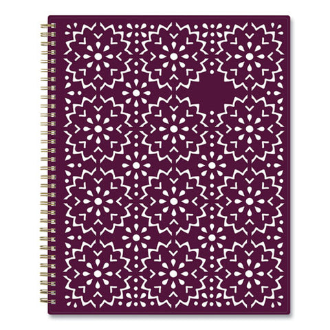 Gili Weekly/monthly Planner, Jewel Tone Artwork, 11 X 8.5, Plum Cover, 12-month (jan To Dec): 2025