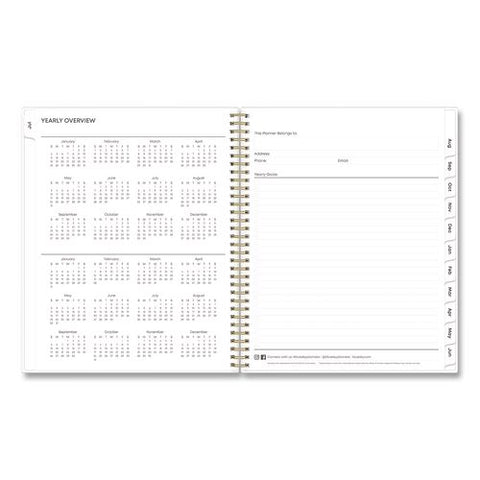 Gemma Academic Year Weekly/monthly Planner, Geode Artwork, 11 X 8.5, Blue/purple Cover, 12-month (july To June): 2026 To 2027
