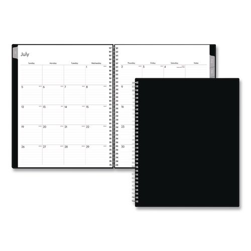 Enterprise Academic Weekly/monthly Planner, 11 X 8.5, Black Cover, 12-month (july To June): 2026 To 2027