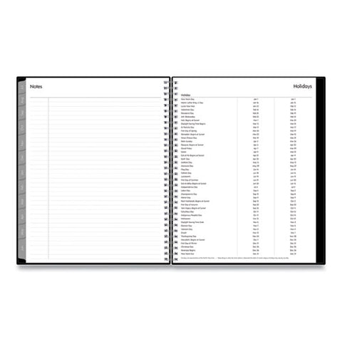 Enterprise Academic Weekly/monthly Planner, 11 X 8.5, Black Cover, 12-month (july To June): 2025 To 2026
