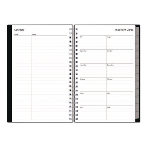 Enterprise Academic Weekly/monthly Planner, 8 X 5, Black Cover, 12-month (july To June): 2024 To 2025