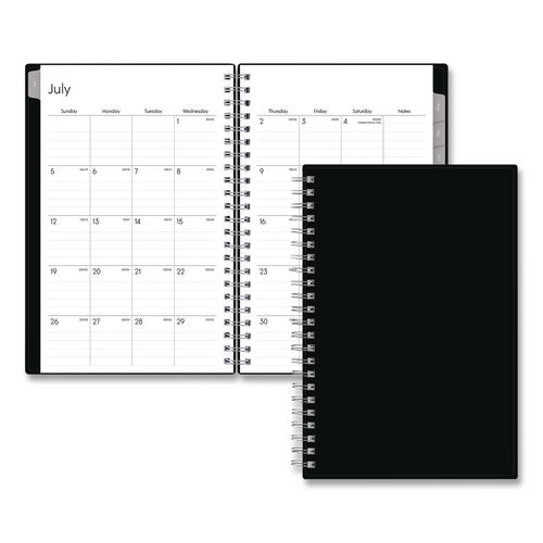 Enterprise Academic Weekly/monthly Planner, 8 X 5, Black Cover, 12-month (july To June): 2026 To 2027