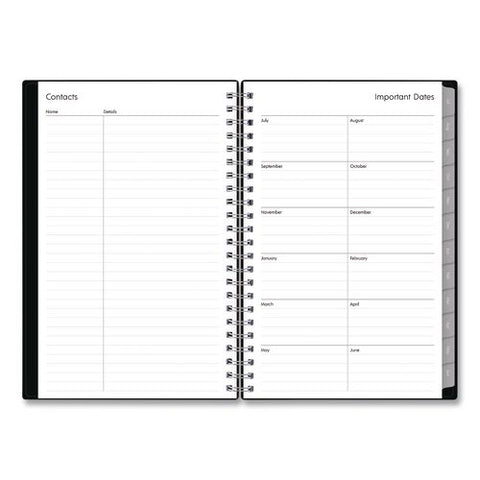 Enterprise Academic Weekly/monthly Planner, 8 X 5, Black Cover, 12-month (july To June): 2026 To 2027