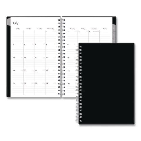 Enterprise Academic Weekly/monthly Planner, 8 X 5, Black Cover, 12-month (july To June): 2026 To 2027