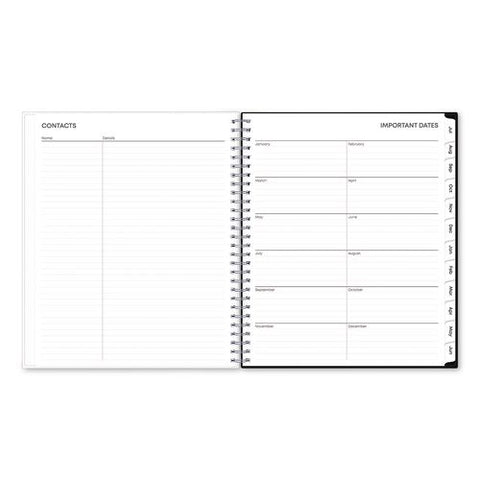 Analeis Academic Year Monthly Planner, Black/white Floral Artwork Cover, 10 X 8, 12-month (july To June): 2026 To 2027