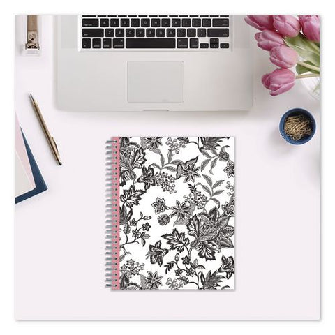 Analeis Academic Year Monthly Planner, Black/white Floral Artwork Cover, 10 X 8, 12-month (july To June): 2026 To 2027