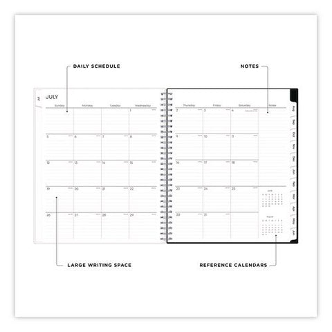 Analeis Academic Year Monthly Planner, Black/white Floral Artwork Cover, 10 X 8, 12-month (july To June): 2026 To 2027