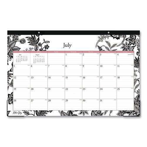 Analeis Academic Year Desk Pad Calendar, 11 X 17, White Sheets, Black Headband/clear Corners, 12-month (july-june): 2026-2027