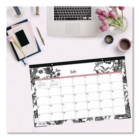 Analeis Academic Year Desk Pad Calendar, 11 X 17, White Sheets, Black Headband/clear Corners, 12-month (july-june): 2026-2027