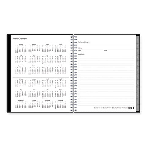 Enterprise Monthly Planner, 10 X 8, Black Cover, 12-month (jan To Dec): 2025