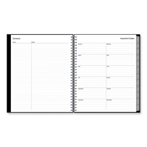 Enterprise Monthly Planner, 10 X 8, Black Cover, 12-month (jan To Dec): 2025