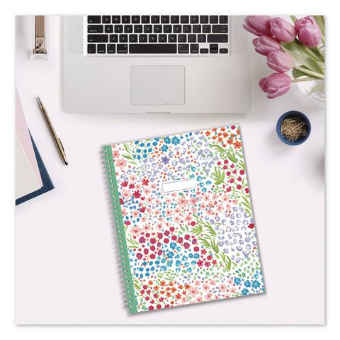 Ditsy Dapple Academic Year Teacher Weekly/monthly Lesson Planner, 8 Classes, Multicolor, 11x8.5,12-month (jul-jun), 2026-2027