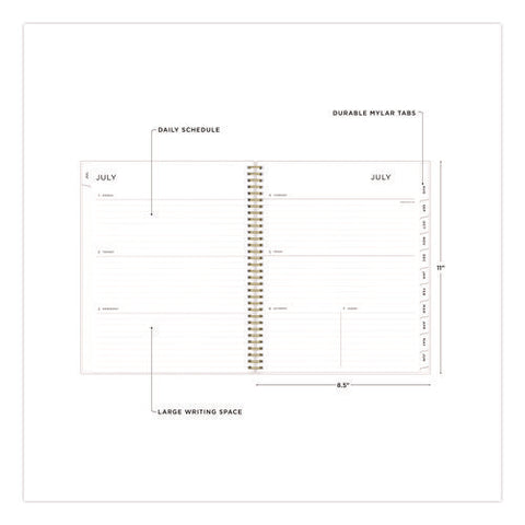 Ashley G Multicolor Smoke Academic Year Weekly/monthly Planner, Abstract Artwork, 11 X 8.5, 12-month: July 2024 To June 2025