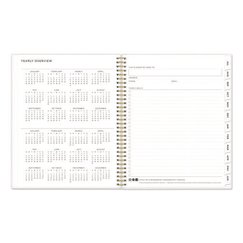 Ashley G Multicolor Smoke Academic Year Weekly/monthly Planner, Abstract Artwork, 11 X 8.5, 12-month: July 2024 To June 2025