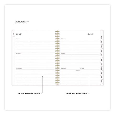 Smoke Frosted Academic Year Weekly/monthly Planner, 11 X 8.5, Multicolor Smoke Artwork Cover, 12-month (july-june): 2026-2027