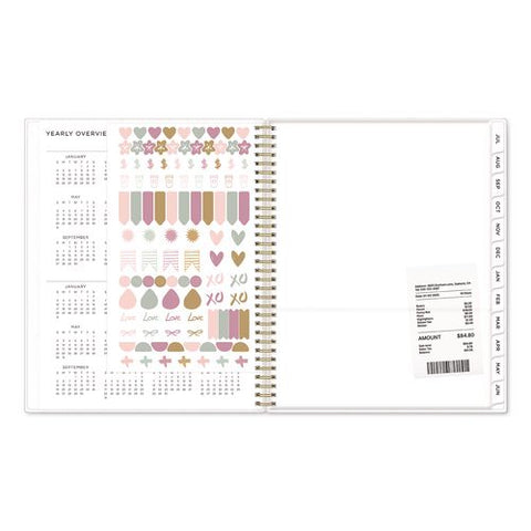 Smoke Frosted Academic Year Weekly/monthly Planner, 11 X 8.5, Multicolor Smoke Artwork Cover, 12-month (july-june): 2026-2027