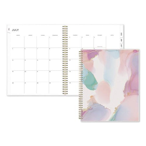Smoke Frosted Academic Year Weekly/monthly Planner, 11 X 8.5, Multicolor Smoke Artwork Cover, 12-month (july-june): 2026-2027