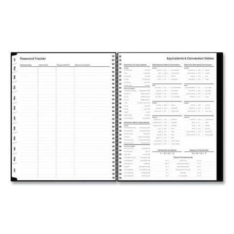 Teacher's Solid Black Weekly/monthly Lesson Planner, 2024 To 2025, Nine Classes, Black Cover, (144) 11 X 8.5 Pages