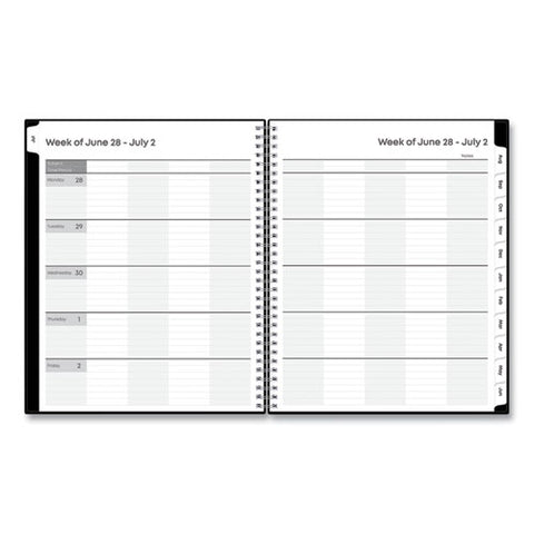 Teacher's Solid Black Weekly/monthly Lesson Planner, 2024 To 2025, Nine Classes, Black Cover, (144) 11 X 8.5 Pages