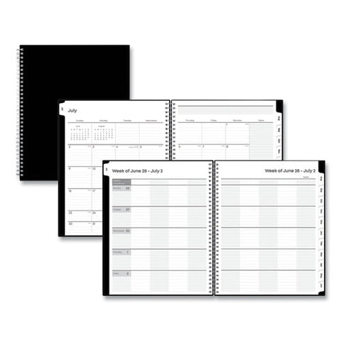 Teacher's Solid Black Weekly/monthly Lesson Planner, 2024 To 2025, Nine Classes, Black Cover, (144) 11 X 8.5 Pages