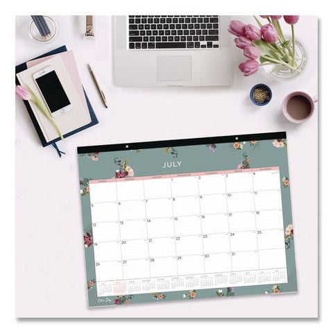 Greta Academic Year Desk Pad Calendar, 17 X 22, White Sheets, Black Headband, Clear Corners. 12-month (july-june): 2026-2027