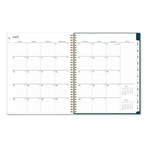 Greta Academic Year Weekly/monthly Planner, Floral Artwork, 11 X 8.5, Green Cover, 12-month (july-june): 2026 To 2027