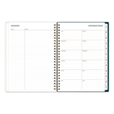 Greta Academic Year Weekly/monthly Planner, Floral Artwork, 8.63 X 5.88, Green Cover, 12-month: July 2024 To June 2025