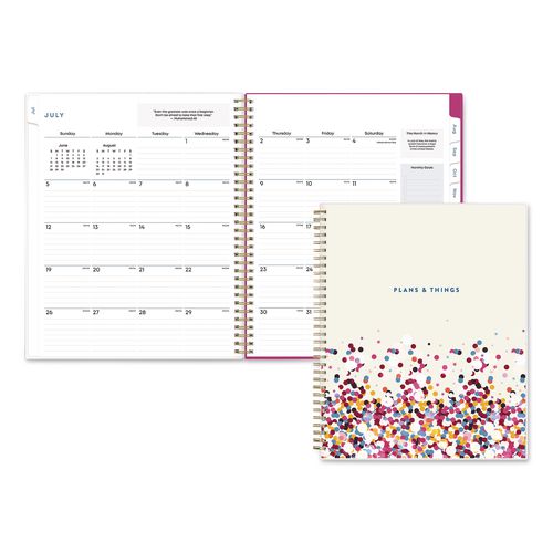 Star Confetti Bright Academic Weekly/monthly Planner, 11 X 8.5, Multicolor Cover, 12-month (july To June): 2026 To 2027