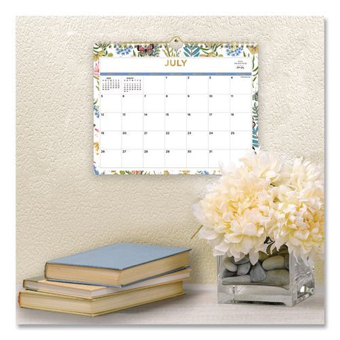 Garden Flutter Academic Monthly Wall Calendar, 8.75 X 11, White Sheets, 12-month (july To June): 2026 To 2027